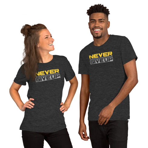 Never Give Up Unisex t-shirt - Mainstream Freedom