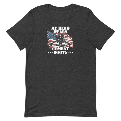 My Hero Wears Combat Boots Pro Military Patriotic t-shirt - Mainstream Freedom