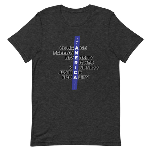 A.M.E.R.I.C.A. Short-sleeve Patriotic t-shirt - Mainstream Freedom