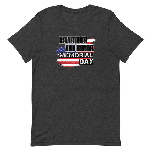 Remember and Honor Memorial Day Short-sleeve unisex t-shirt - Mainstream Freedom
