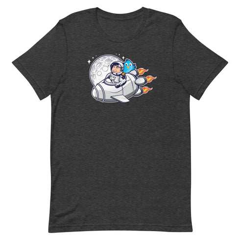 Elon Musk On A Spaceship With Twitter On Board Short-sleeve unisex t-shirt Elon Musk t-shirt - Mainstream Freedom