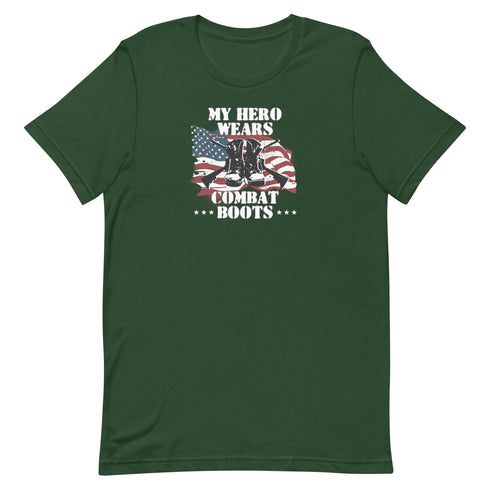 My Hero Wears Combat Boots Pro Military Patriotic t-shirt - Mainstream Freedom