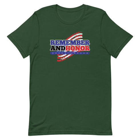 Remember And Honor Memorial Day Short-sleeve unisex t-shirt - Mainstream Freedom