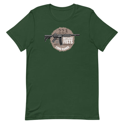.223 Because Fists Aren't Effective Short-sleeve Pro 2nd Amendment t-shirt - Mainstream Freedom