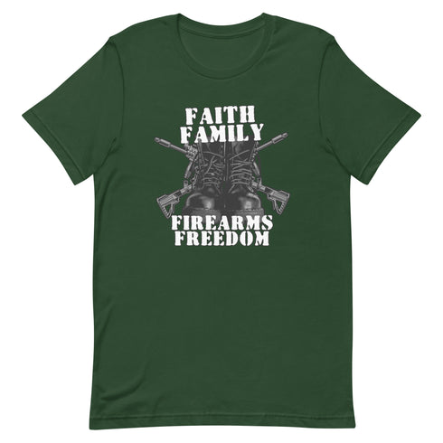 Faith Family Firearms Freedom Unisex t-shirt - Mainstream Freedom