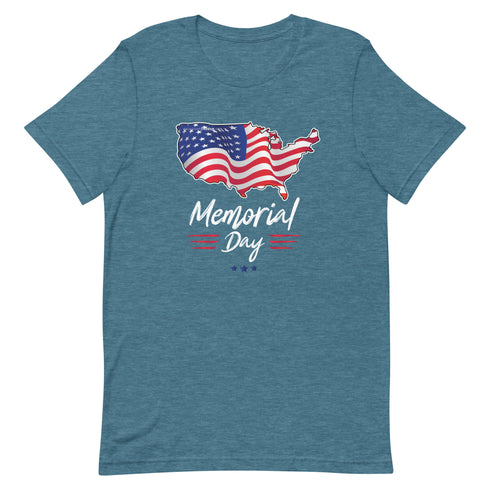 Memorial Day American Flag Short-sleeve unisex t-shirt - Mainstream Freedom