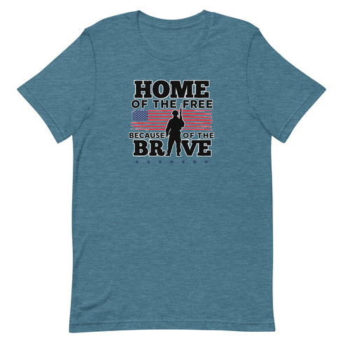 Home Of The Free Because Of The Brave Memorial Day Short-sleeve unisex t-shirt - Mainstream Freedom