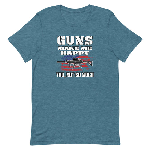 Guns Make Me Happy You, Not So Much Pro Gun Pro 2a Short-sleeve t-shirt - Mainstream Freedom