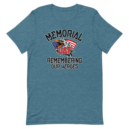 Memorial Day Remembering Our Heros - Short-sleeve unisex t-shirt - Mainstream Freedom