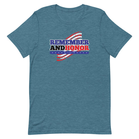 Remember And Honor Memorial Day Short-sleeve unisex t-shirt - Mainstream Freedom