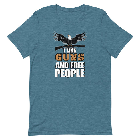 I Like Guns and Free People Short-sleeve unisex t-shirt - Mainstream Freedom