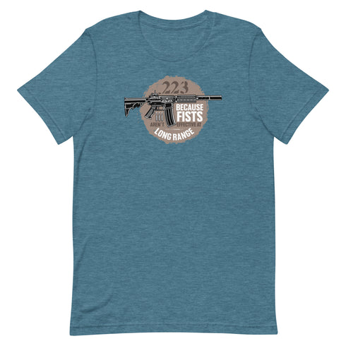 .223 Because Fists Aren't Effective Short-sleeve Pro 2nd Amendment t-shirt - Mainstream Freedom