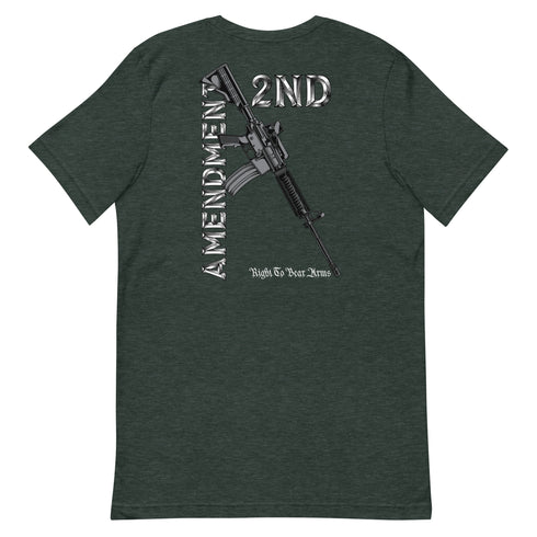 2nd Amendment Right To Bear Arms (Back) Unisex t-shirt - Mainstream Freedom