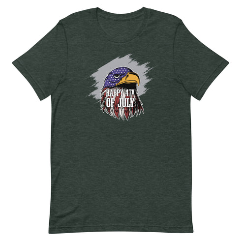 Happy 4th Of July Eagle Unisex t-shirt - Mainstream Freedom