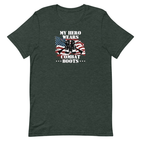 My Hero Wears Combat Boots Pro Military Patriotic t-shirt - Mainstream Freedom
