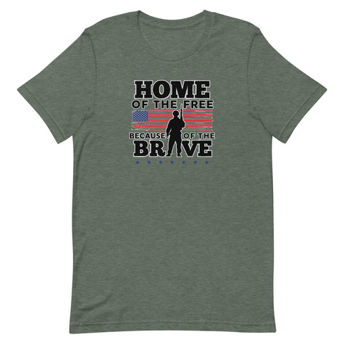 Home Of The Free Because Of The Brave Memorial Day Short-sleeve unisex t-shirt - Mainstream Freedom