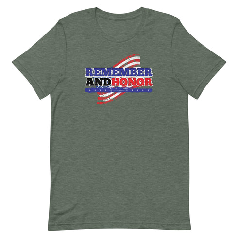Remember And Honor Memorial Day Short-sleeve unisex t-shirt - Mainstream Freedom