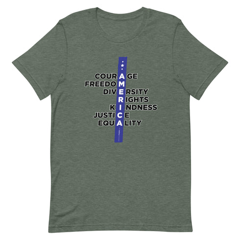 A.M.E.R.I.C.A. Short-sleeve Patriotic t-shirt - Mainstream Freedom