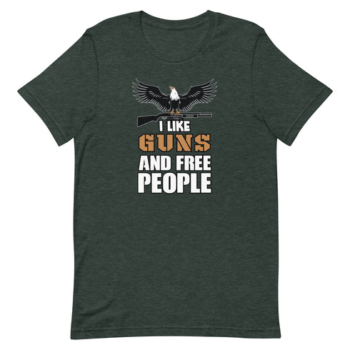 I Like Guns and Free People Short-sleeve unisex t-shirt - Mainstream Freedom