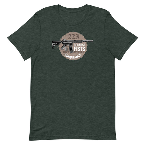 .223 Because Fists Aren't Effective Short-sleeve Pro 2nd Amendment t-shirt - Mainstream Freedom