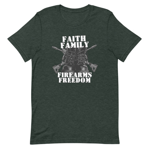 Faith Family Firearms Freedom Unisex t-shirt - Mainstream Freedom