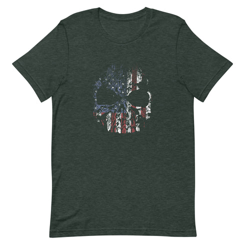 USA Skull Unisex t-shirt - Mainstream Freedom