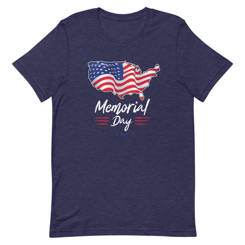 Memorial Day American Flag Short-sleeve unisex t-shirt - Mainstream Freedom