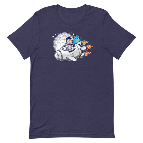 Elon Musk On A Spaceship With Twitter On Board Short-sleeve unisex t-shirt Elon Musk t-shirt - Mainstream Freedom