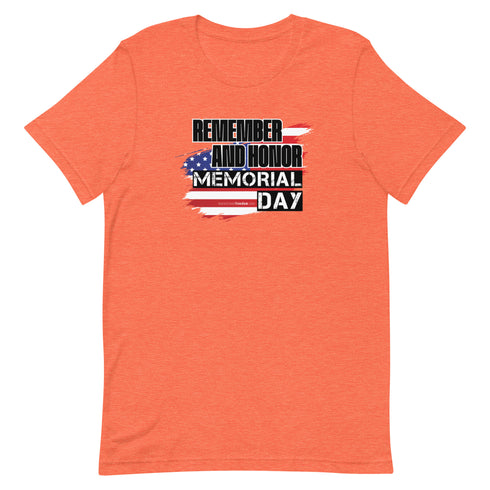 Remember and Honor Memorial Day Short-sleeve unisex t-shirt - Mainstream Freedom