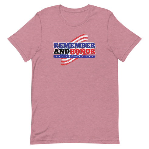 Remember And Honor Memorial Day Short-sleeve unisex t-shirt - Mainstream Freedom