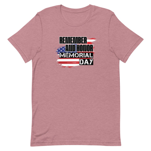 Remember and Honor Memorial Day Short-sleeve unisex t-shirt - Mainstream Freedom