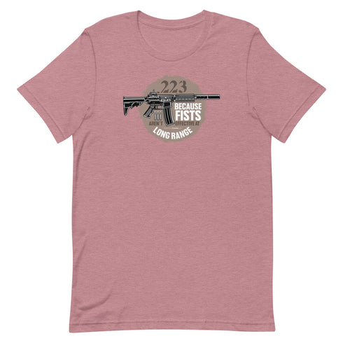 .223 Because Fists Aren't Effective Short-sleeve Pro 2nd Amendment t-shirt - Mainstream Freedom
