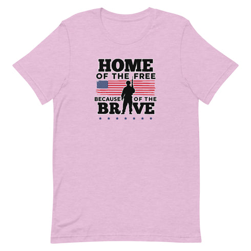 Home Of The Free Because Of The Brave Memorial Day Short-sleeve unisex t-shirt - Mainstream Freedom