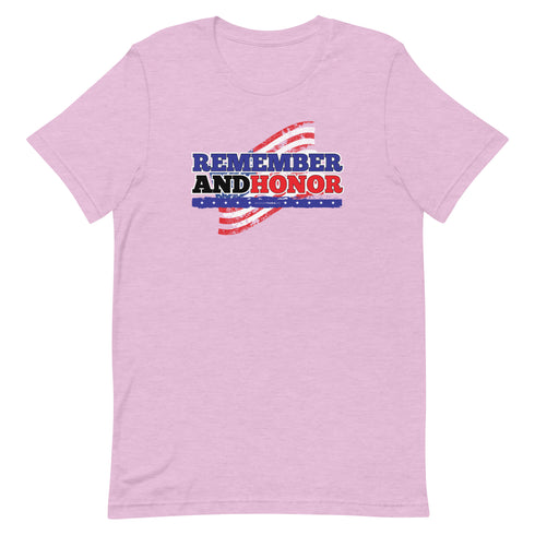 Remember And Honor Memorial Day Short-sleeve unisex t-shirt - Mainstream Freedom