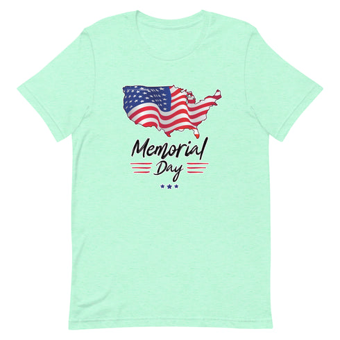 Memorial Day American Flag Short-sleeve unisex t-shirt - Mainstream Freedom