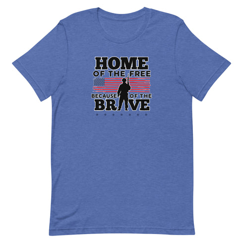 Home Of The Free Because Of The Brave Memorial Day Short-sleeve unisex t-shirt - Mainstream Freedom