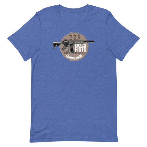 .223 Because Fists Aren't Effective Short-sleeve Pro 2nd Amendment t-shirt - Mainstream Freedom