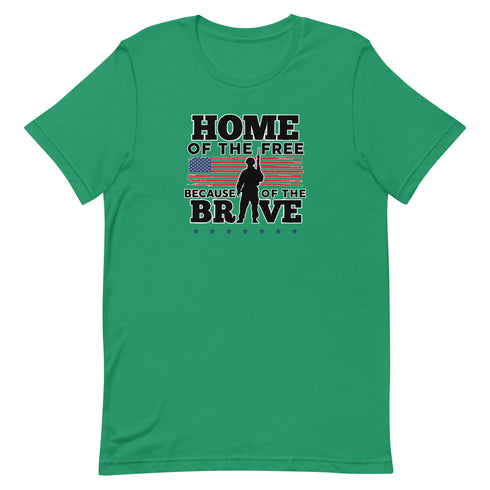 Home Of The Free Because Of The Brave Memorial Day Short-sleeve unisex t-shirt - Mainstream Freedom