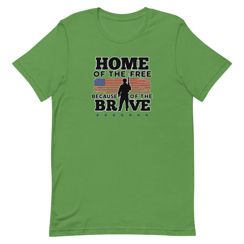 Home Of The Free Because Of The Brave Memorial Day Short-sleeve unisex t-shirt - Mainstream Freedom