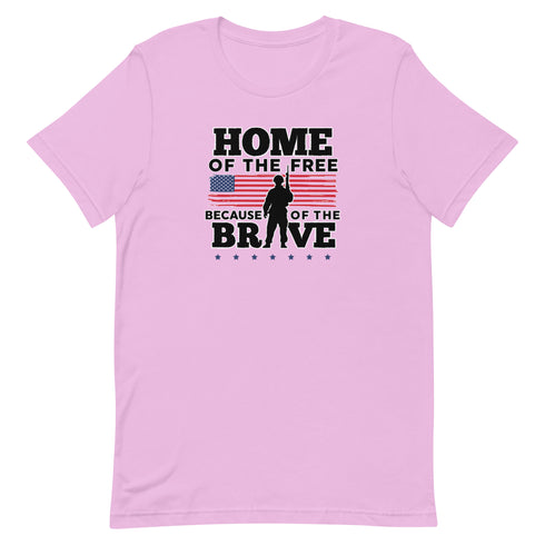 Home Of The Free Because Of The Brave Memorial Day Short-sleeve unisex t-shirt - Mainstream Freedom