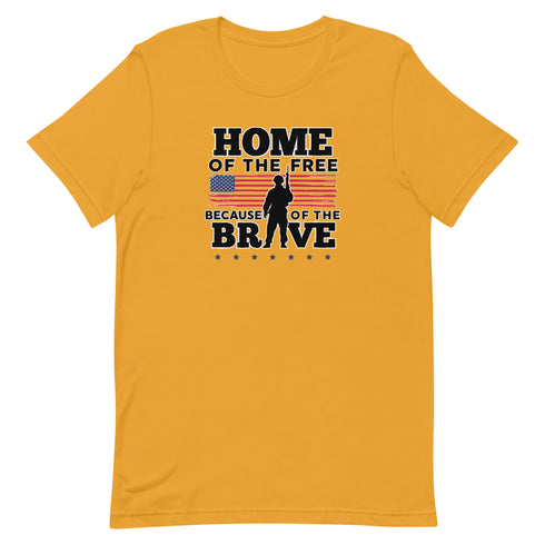 Home Of The Free Because Of The Brave Memorial Day Short-sleeve unisex t-shirt - Mainstream Freedom