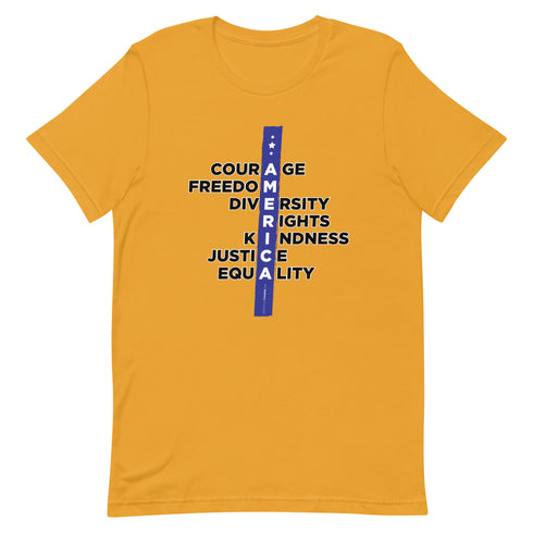 A.M.E.R.I.C.A. Short-sleeve Patriotic t-shirt - Mainstream Freedom