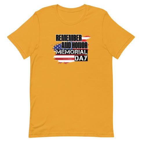 Remember and Honor Memorial Day Short-sleeve unisex t-shirt - Mainstream Freedom