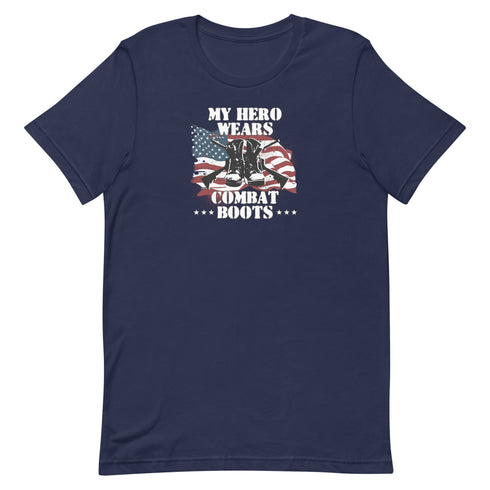 My Hero Wears Combat Boots Pro Military Patriotic t-shirt - Mainstream Freedom