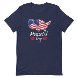 Memorial Day American Flag Short-sleeve unisex t-shirt - Mainstream Freedom