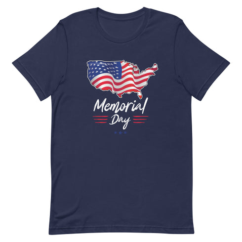 Memorial Day American Flag Short-sleeve unisex t-shirt - Mainstream Freedom
