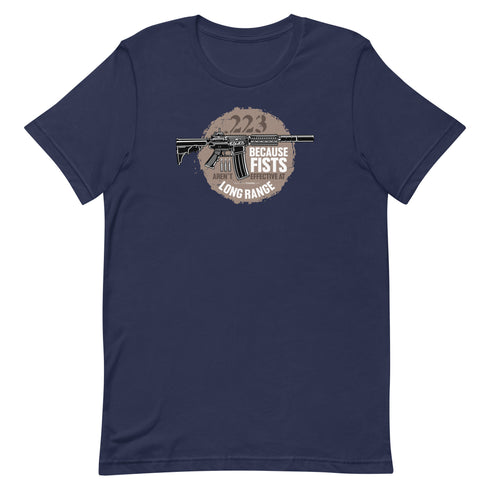 .223 Because Fists Aren't Effective Short-sleeve Pro 2nd Amendment t-shirt - Mainstream Freedom
