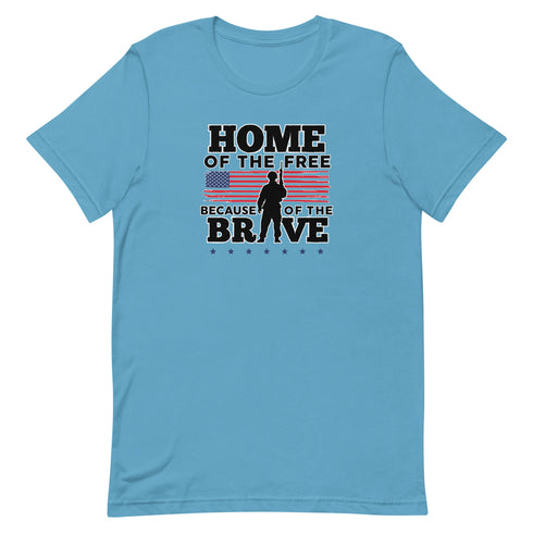 Home Of The Free Because Of The Brave Memorial Day Short-sleeve unisex t-shirt - Mainstream Freedom
