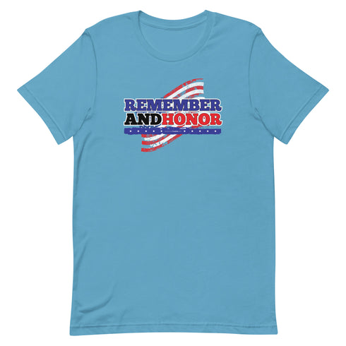 Remember And Honor Memorial Day Short-sleeve unisex t-shirt - Mainstream Freedom