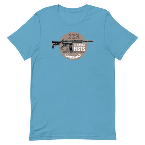 .223 Because Fists Aren't Effective Short-sleeve Pro 2nd Amendment t-shirt - Mainstream Freedom